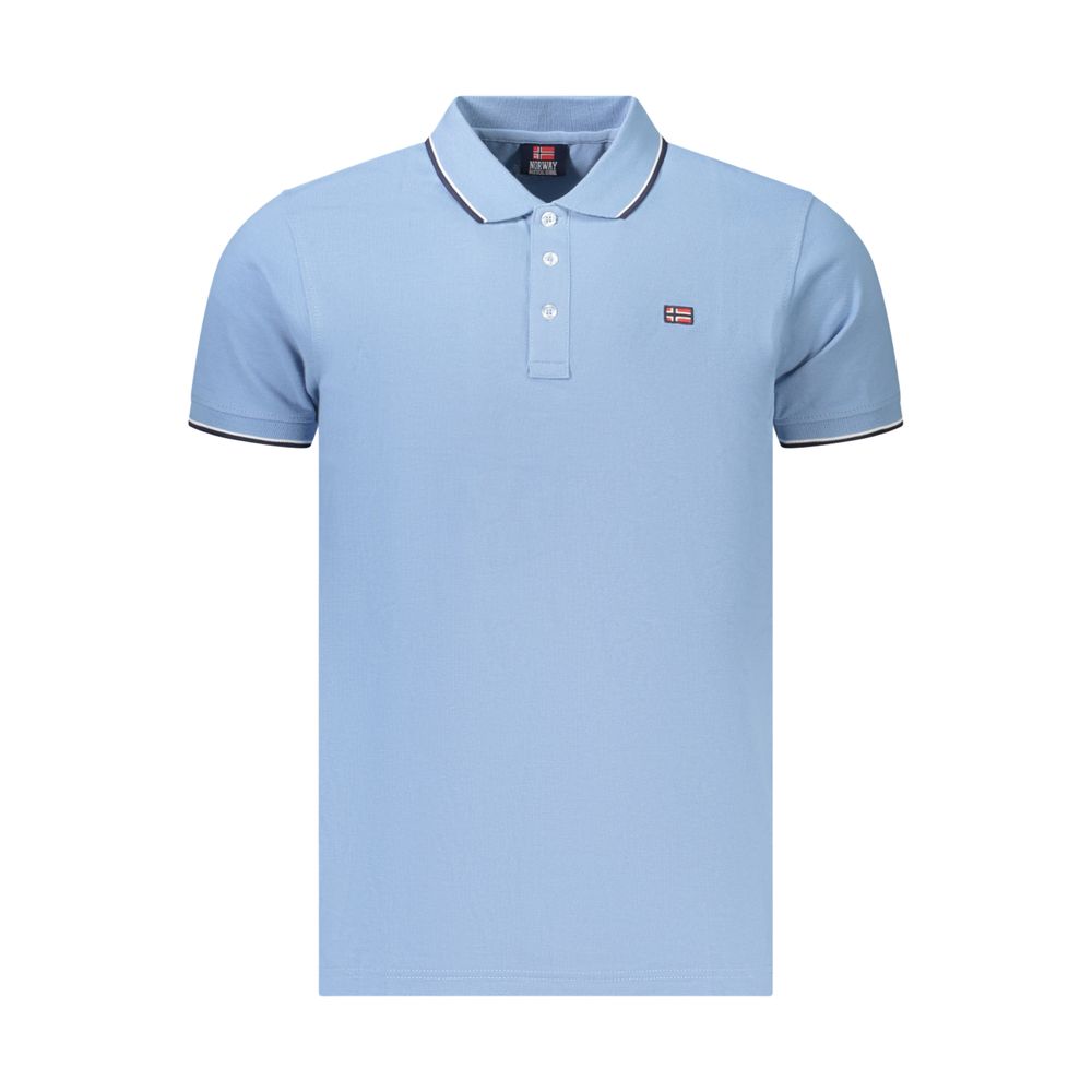 Norway 1963 Azzurro Cotton Mens Polo | Regal Royce