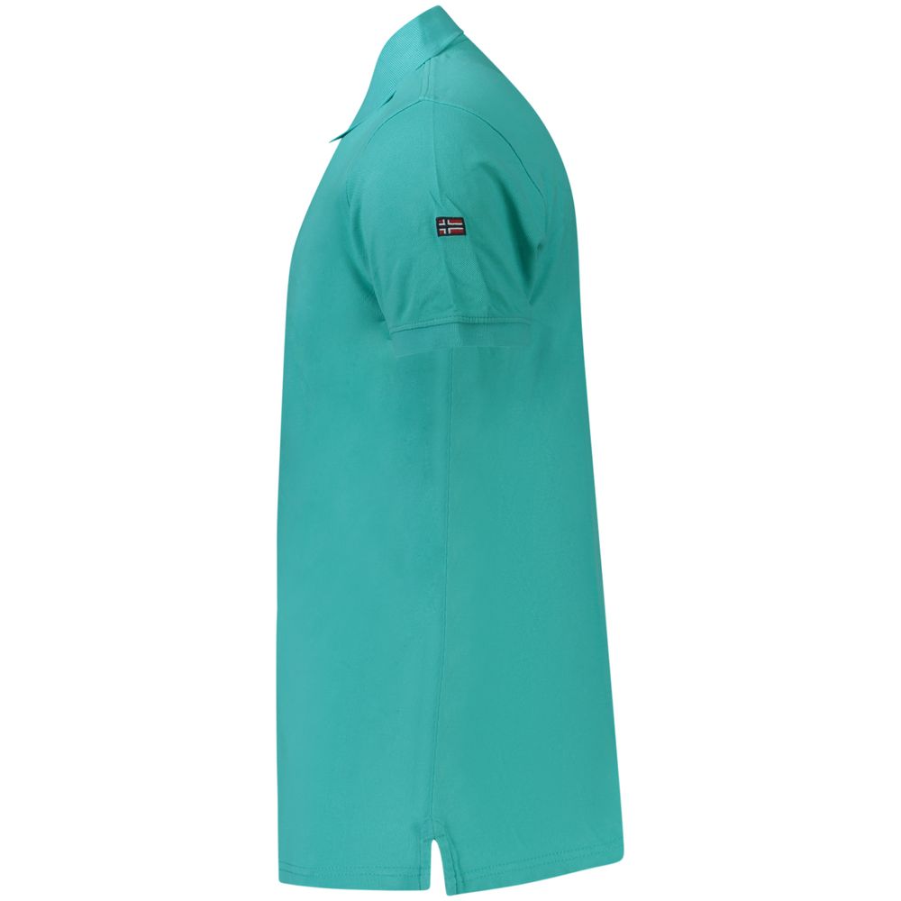 Norway 1963 Azzurro Cotton Men Polo | Regal Royce