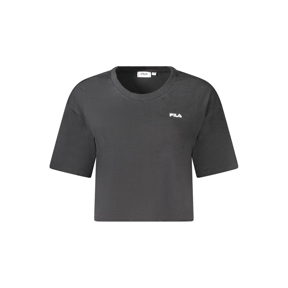 Fila Black Cotton Women's T-Shirt | Regal Royce