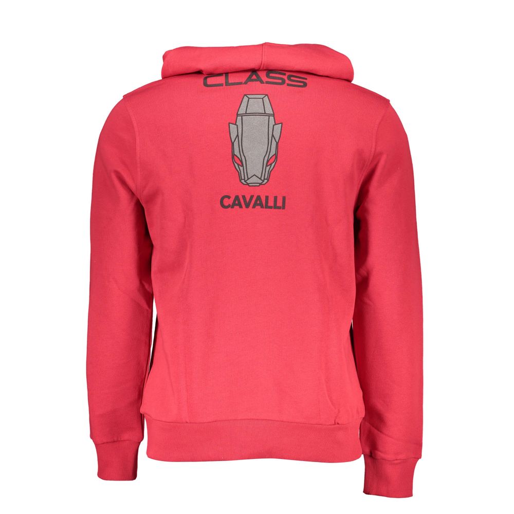 Cavalli Class Rosso Cotton Mens Sweatshirt | Regal Royce