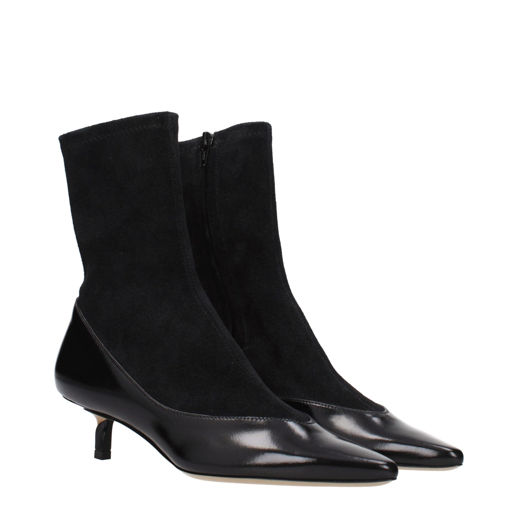 Jacquemus Black Leather Ankle Boots | Regal Royce