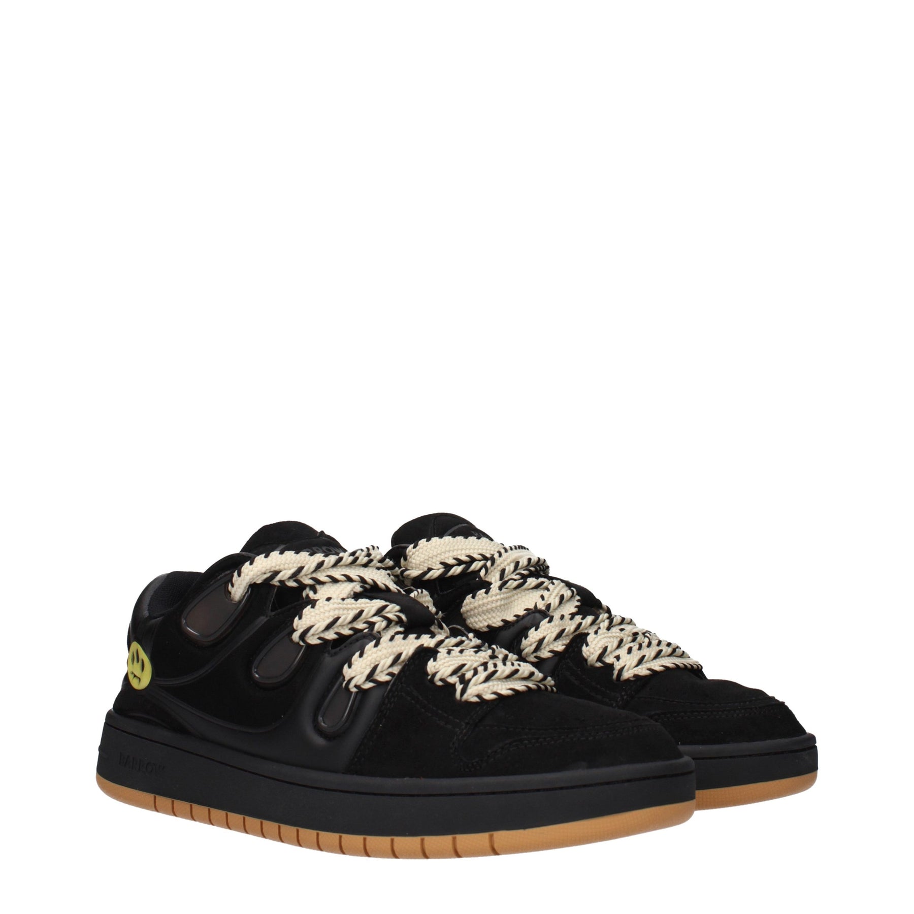 Barrow Black Leather Sneakers | Regal Royce