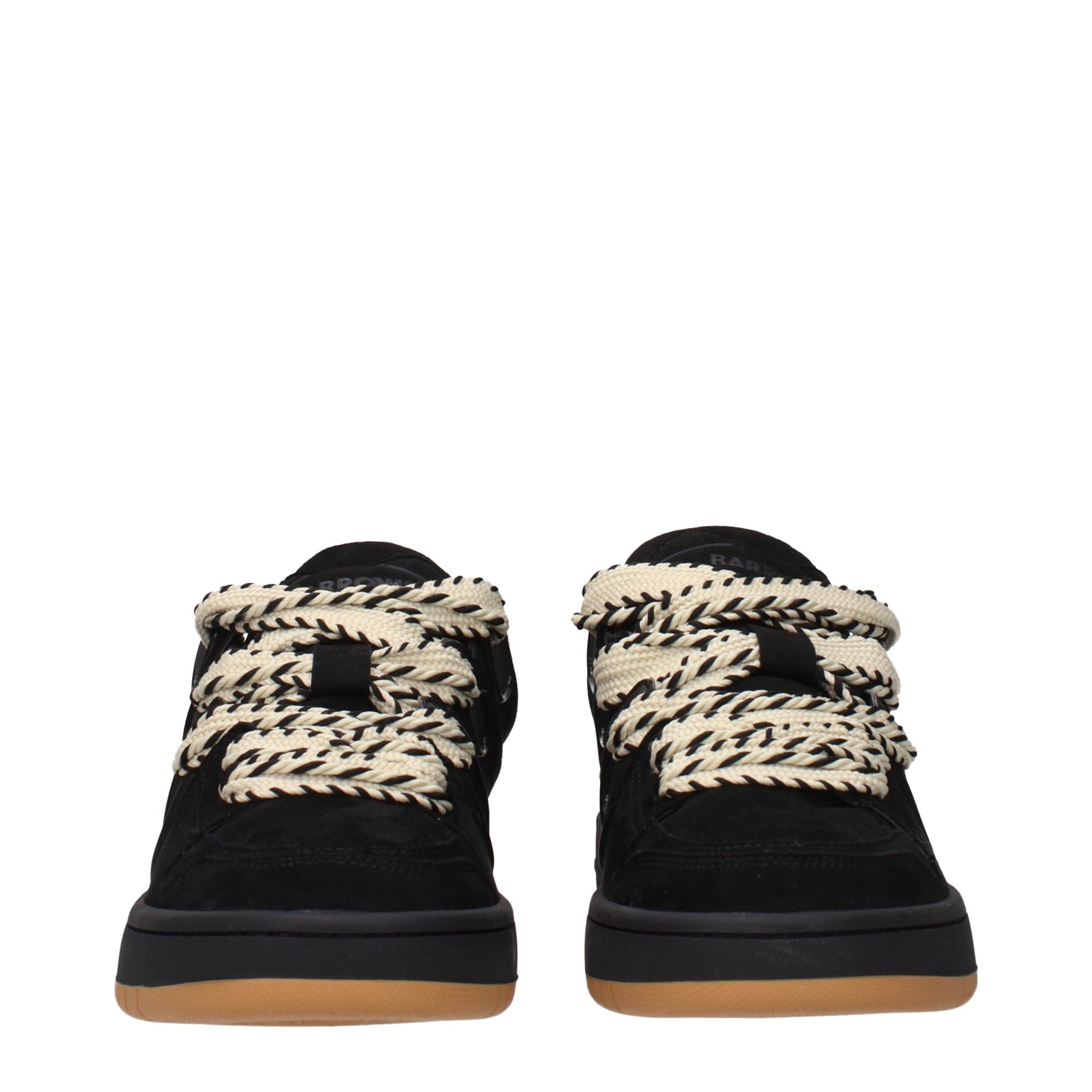 Barrow Black Leather Sneakers | Regal Royce