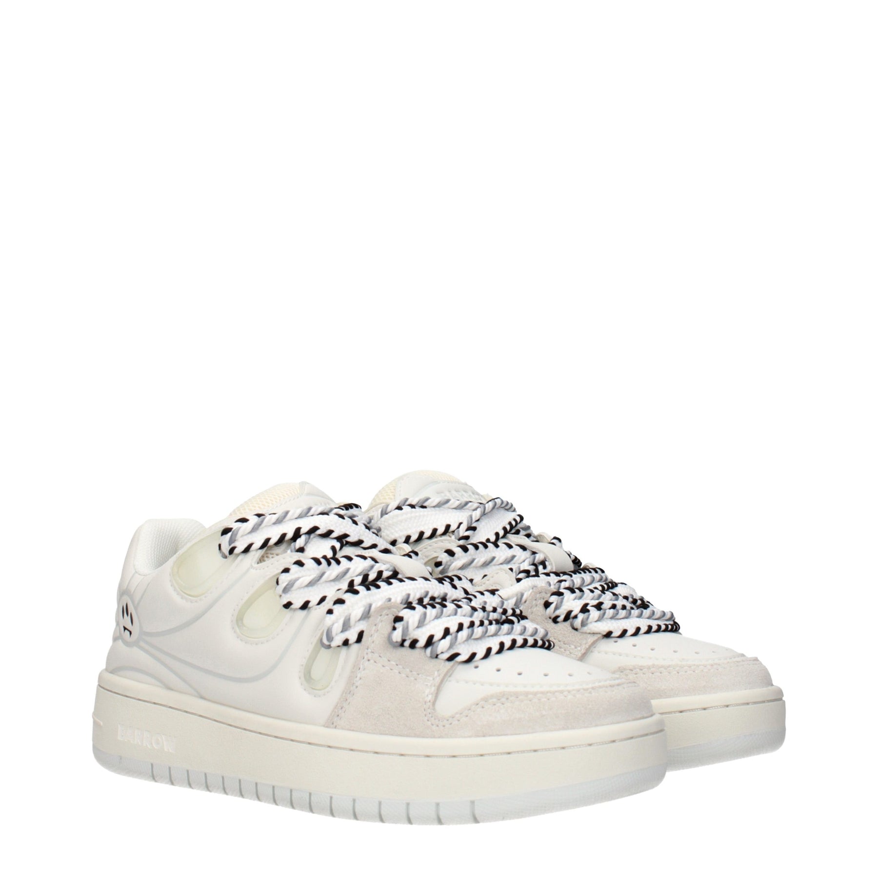 Barrow White Leather Low Top Sneakers | Regal Royce