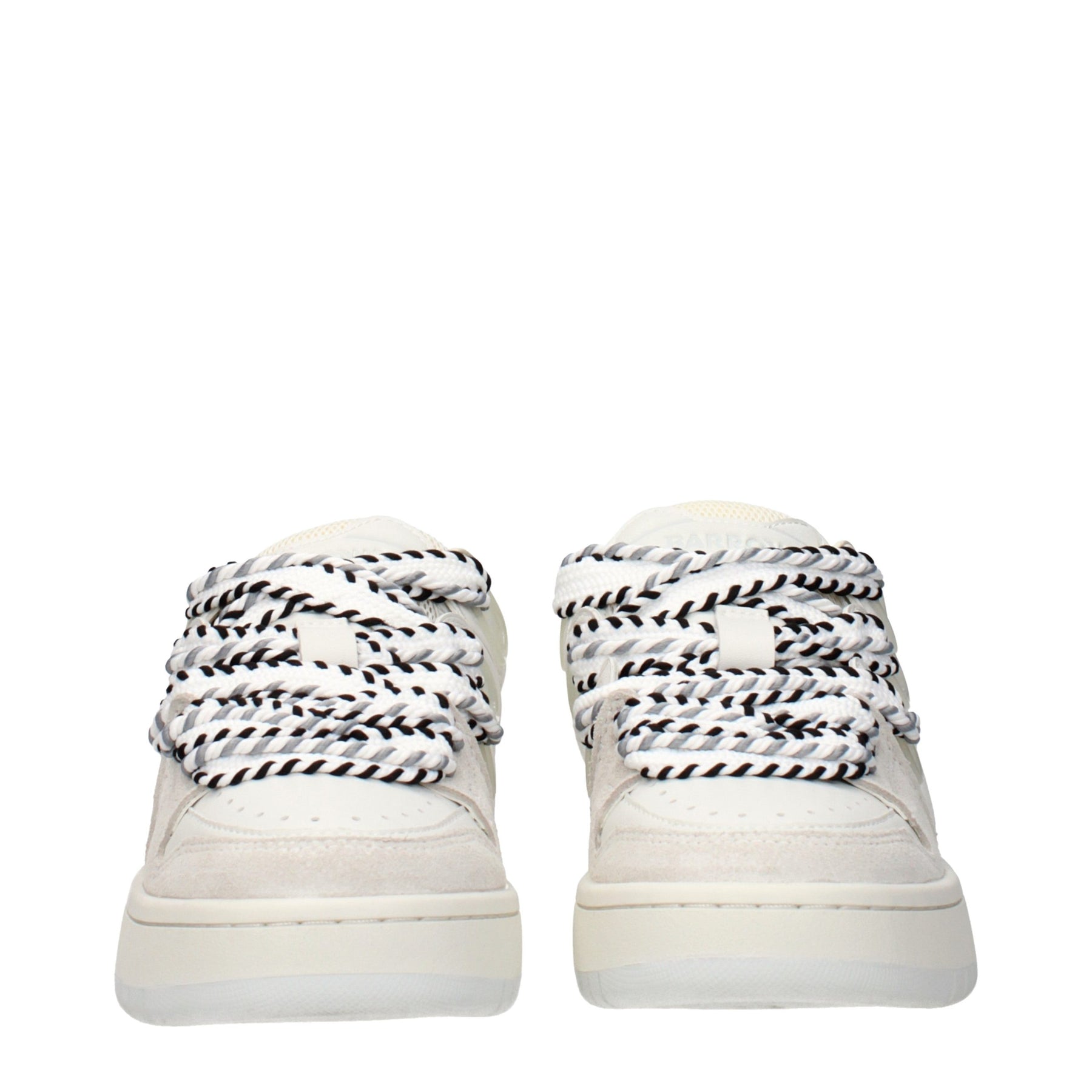 Barrow White Leather Low Top Sneakers | Regal Royce