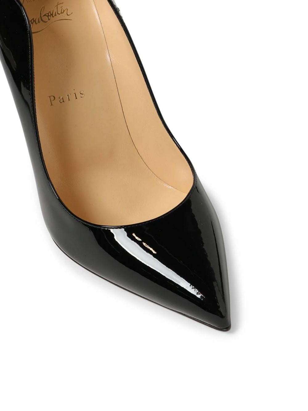 Christian Louboutin Black Patent Leather Hot Chick Pumps 100 | Regal Royce