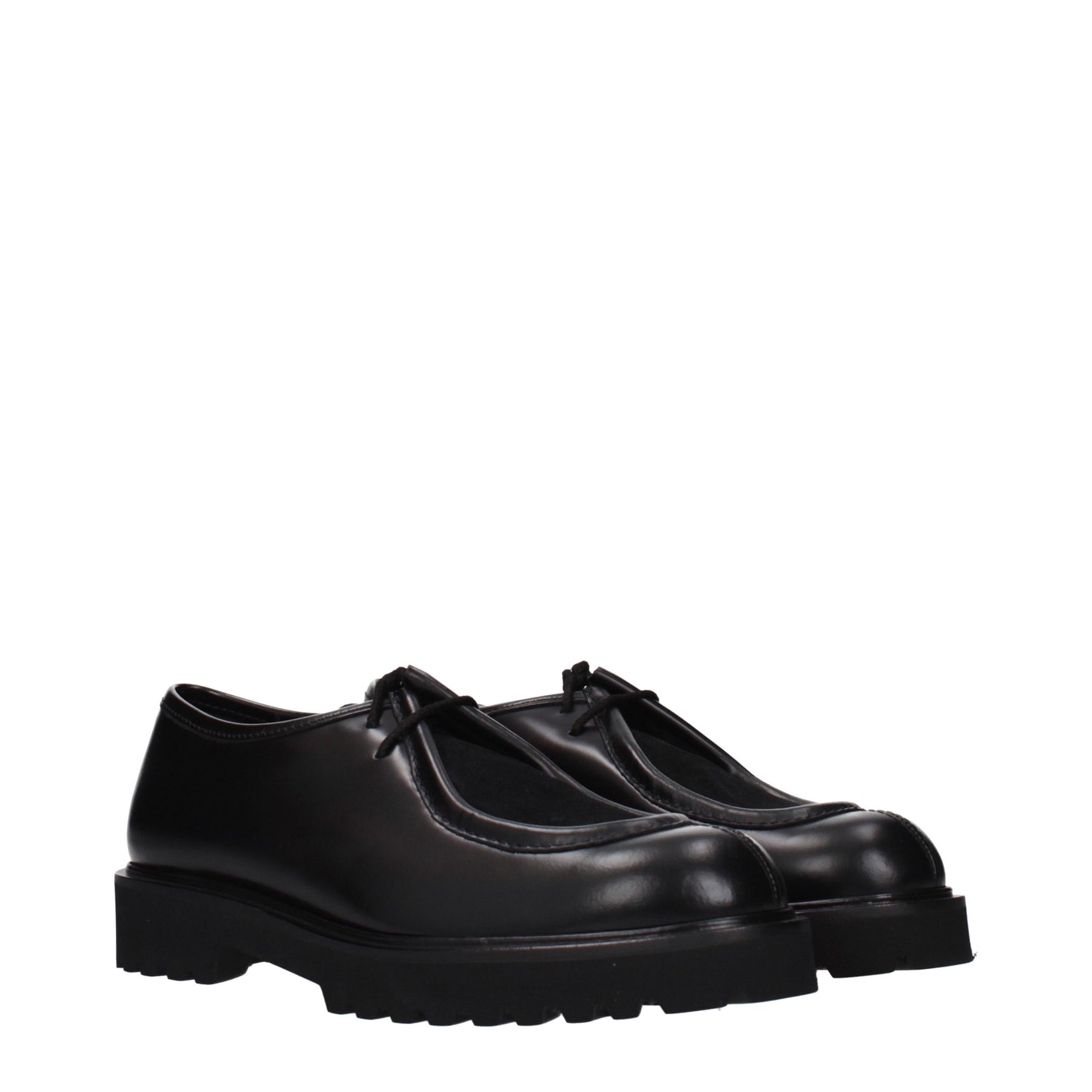 Max Mara Black Leather Oxfords And Derbies | Regal Royce