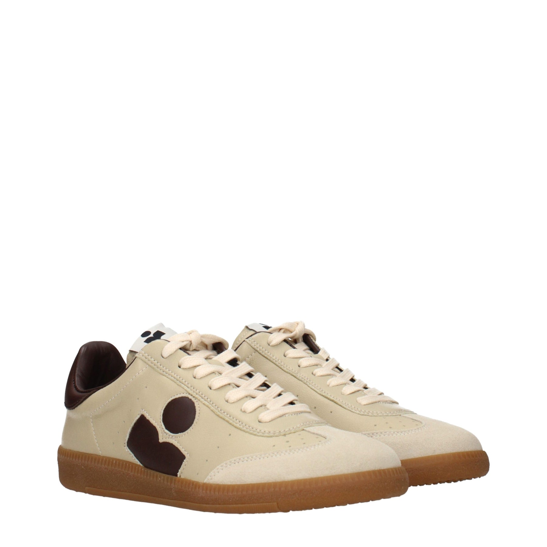 Isabel Marant Beige Leather Low Top Sneakers | Regal Royce