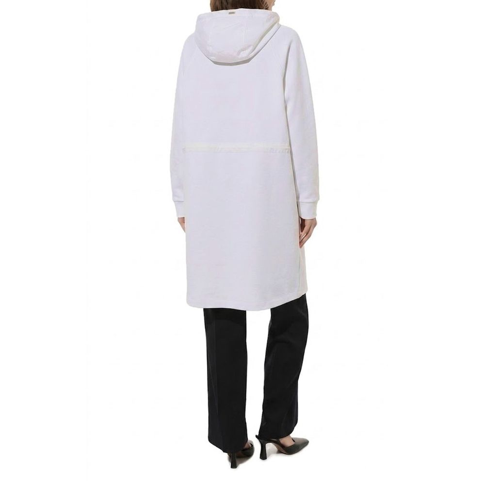 Herno White Cotton Coat | Regal Royce