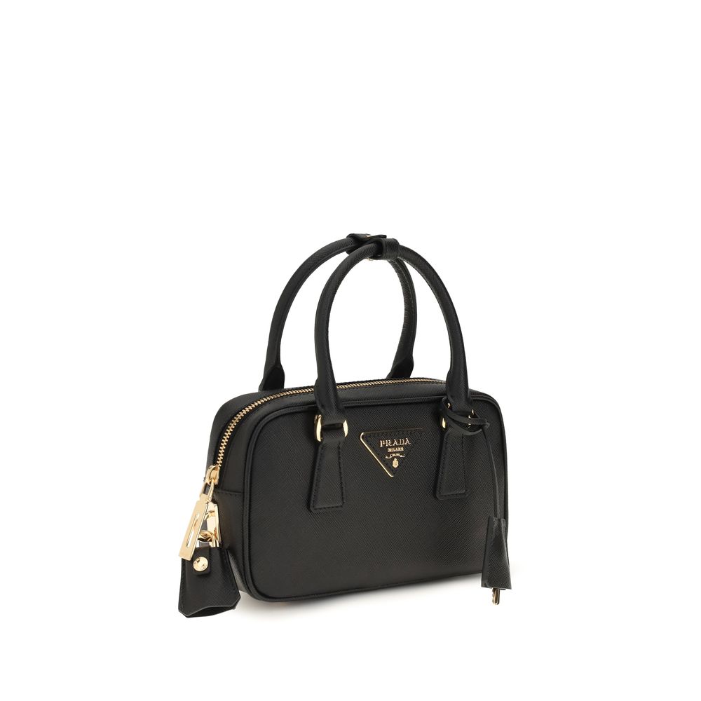 Prada Black Calf Leather Bos Taurus Handbag | Regal Royce