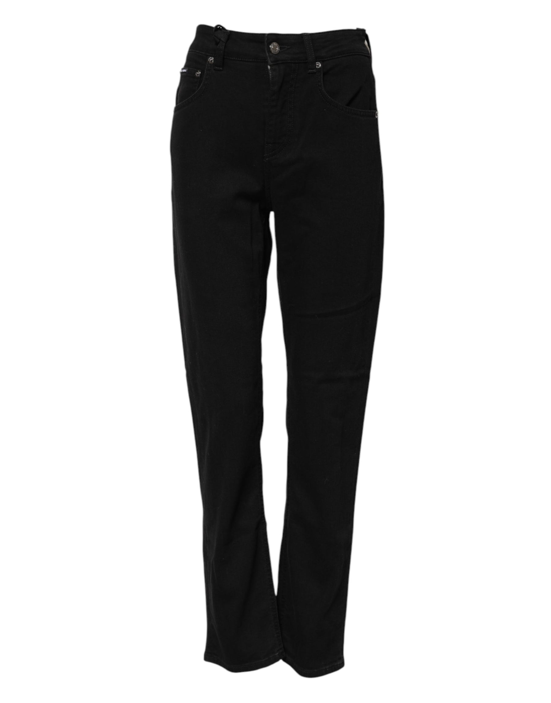 Dolce & Gabbana Black Boyfriend Cotton Stretch Denim Jeans | Regal Royce