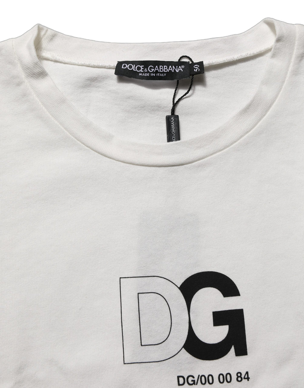 Dolce & Gabbana White DG Logo Crew Neck Short Sleeves T-shirt