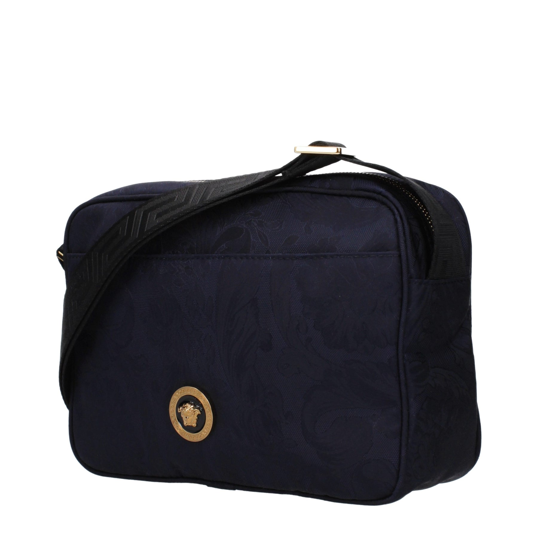 Versace Blue Fabric Crossbody Bag | Regal Royce