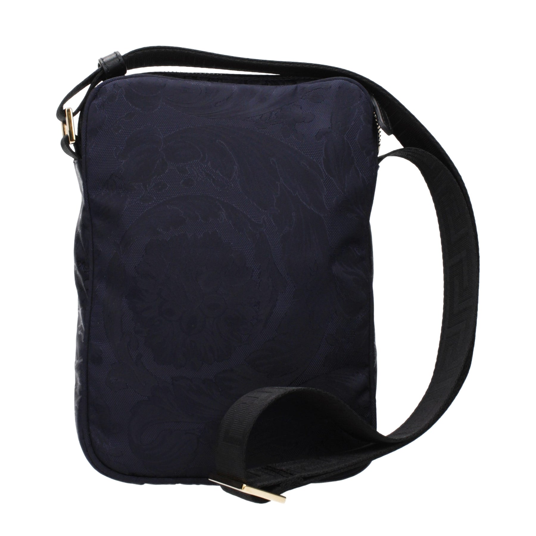 Versace Blue Fabric Crossbody Bag | Regal Royce