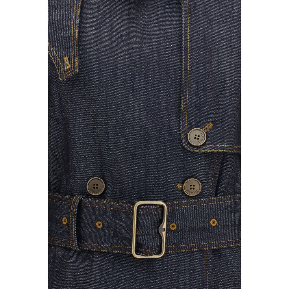 Burberry Blue Cotton Trench Coat | Regal Royce