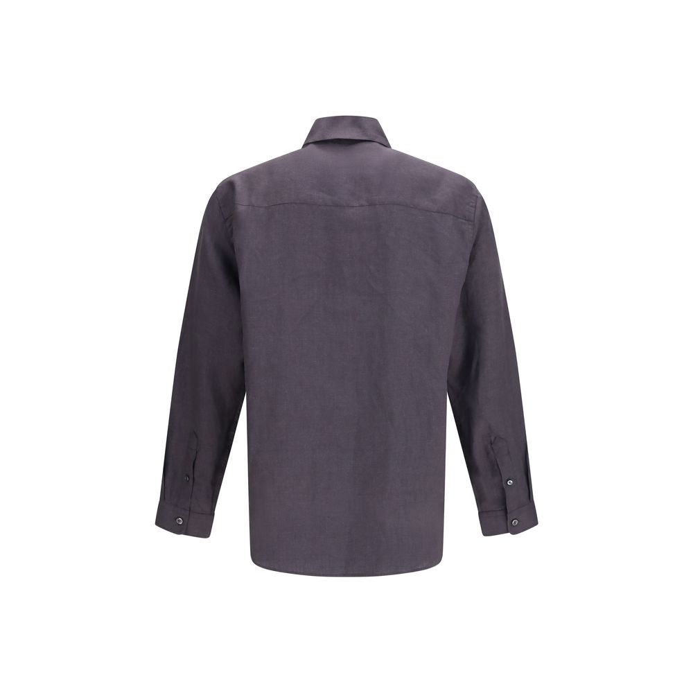 Deperlu Gray Linen Shirt | Regal Royce