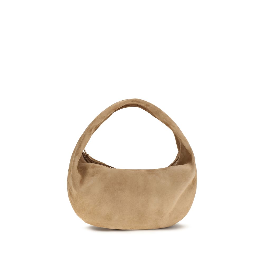 Khaite Beige Calf Leather Bos Taurus Shoulder Bag | Regal Royce