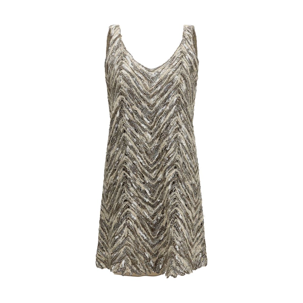 Brunello Cucinelli Beige Paper Cocktail Dress | Regal Royce
