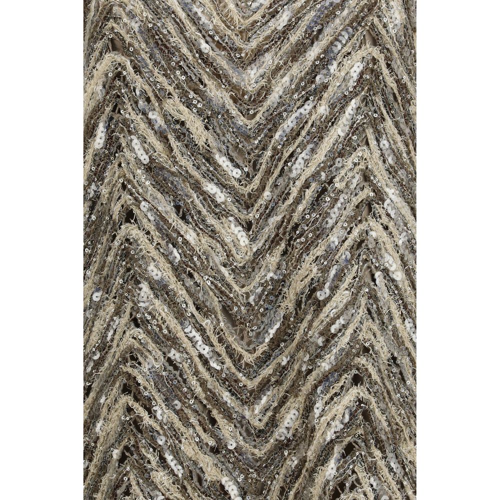 Brunello Cucinelli Beige Paper Cocktail Dress | Regal Royce