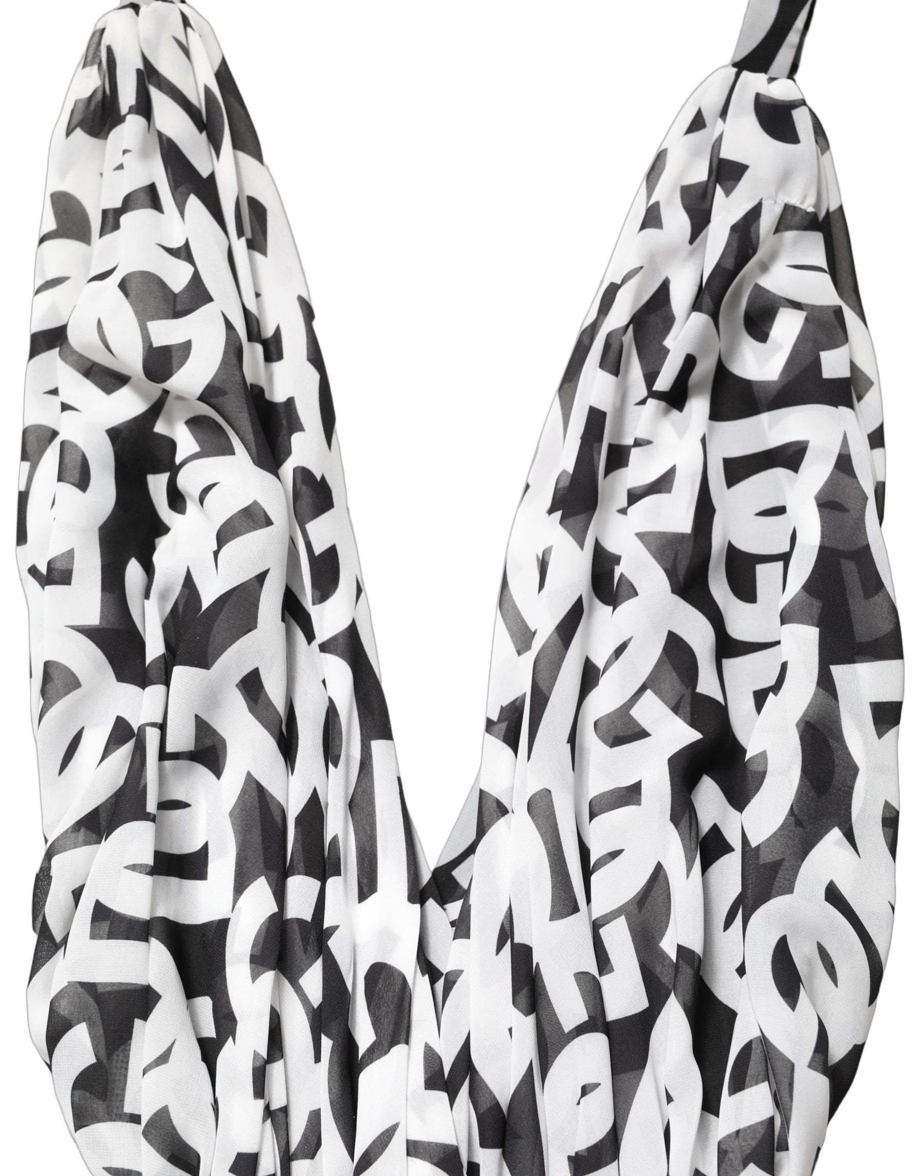 Dolce & Gabbana Black White Logo Sleeveless Floor Length Maxi Dress | Regal Royce