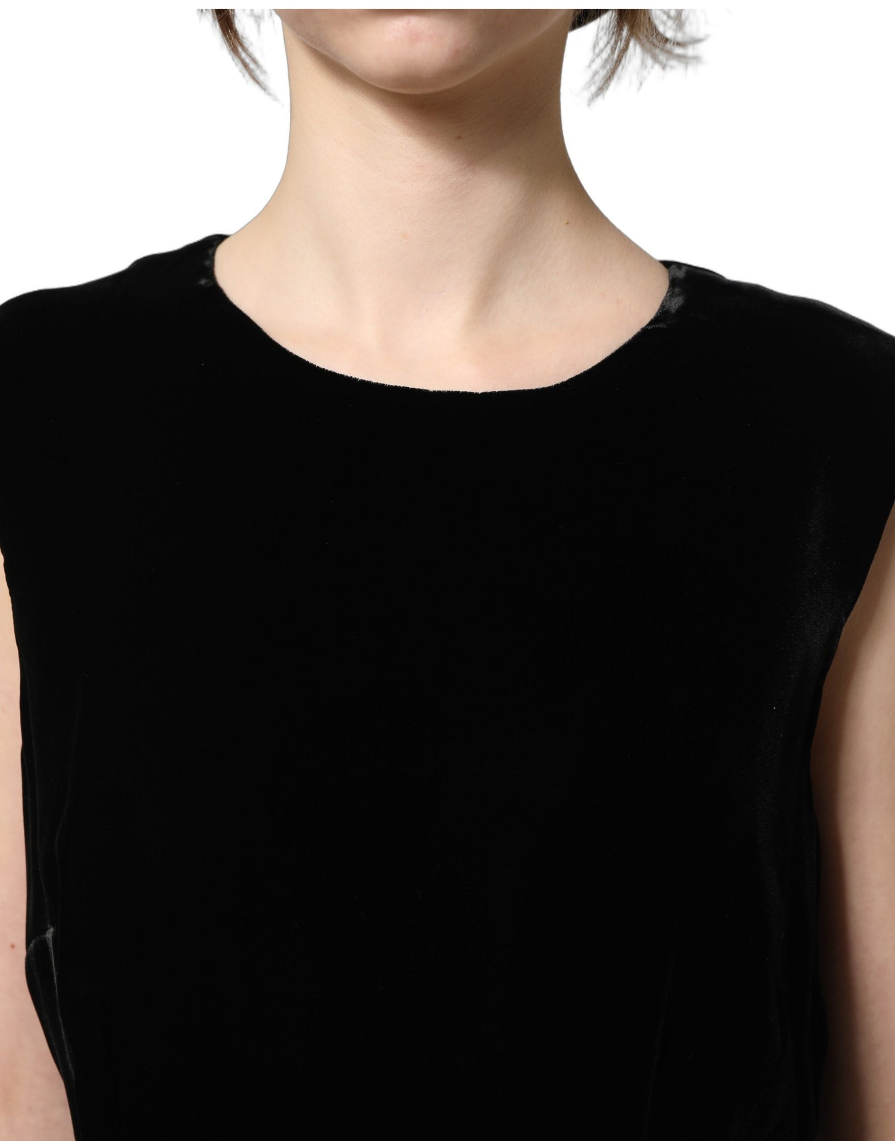 Dolce & Gabbana Black Viscose Velvet Floor Length Gown Dress | Regal Royce