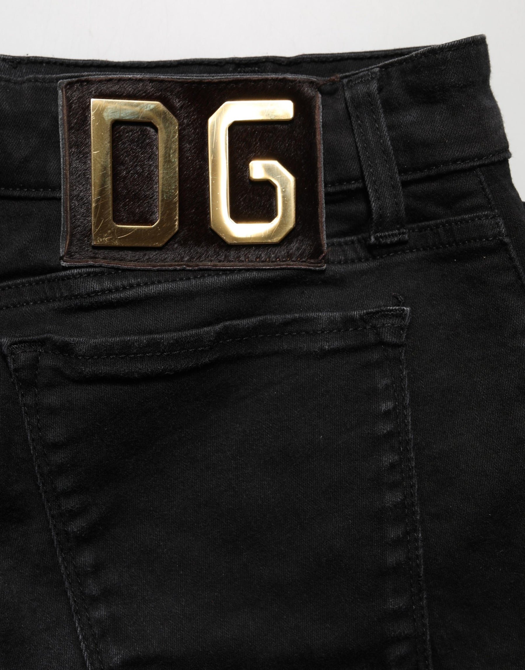 Dolce & Gabbana Black Skinny Cotton Low Waist Denim Jeans | Regal Royce