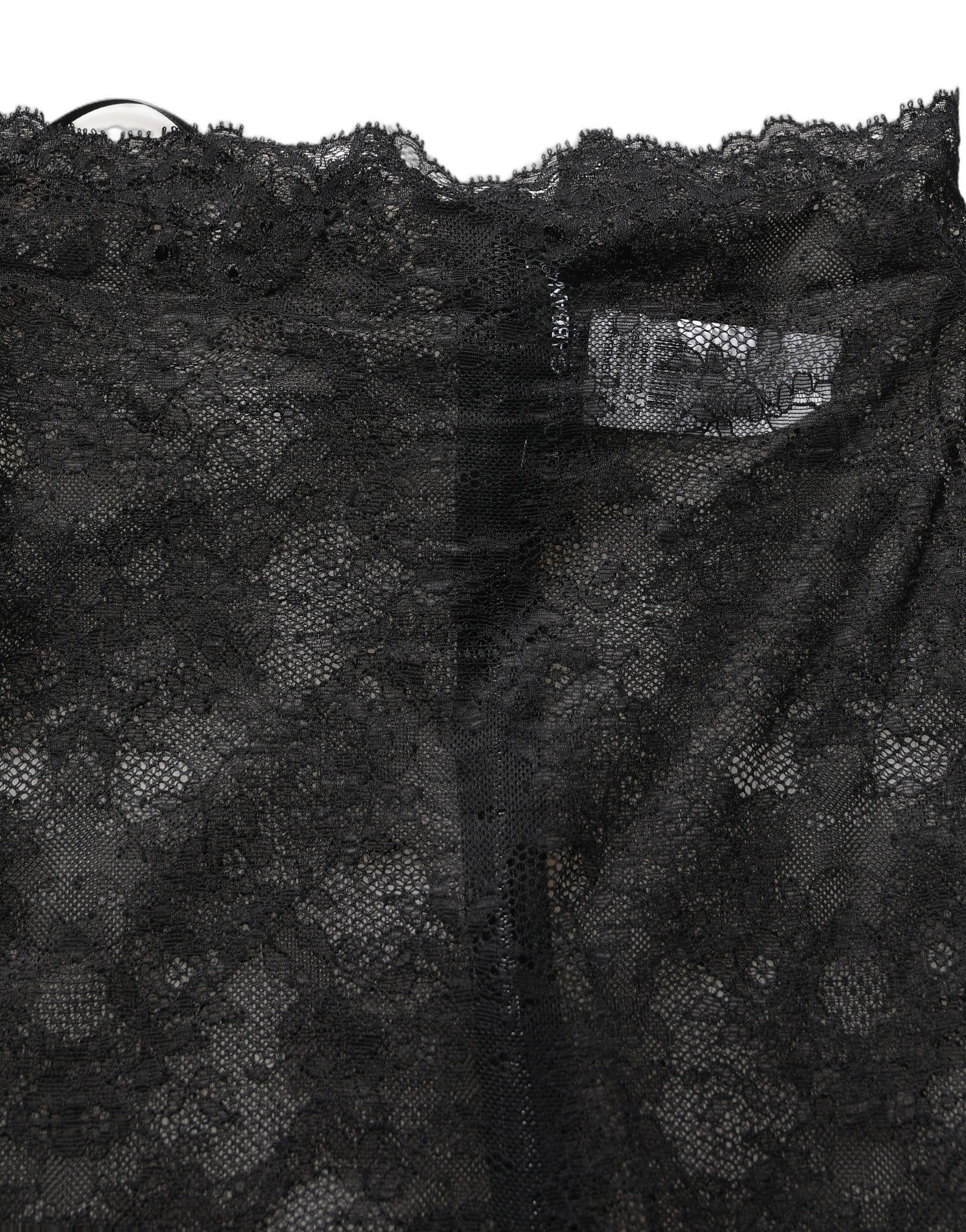 Dolce & Gabbana Black Floral Lace High Waist KneeLength Skirt | Regal Royce