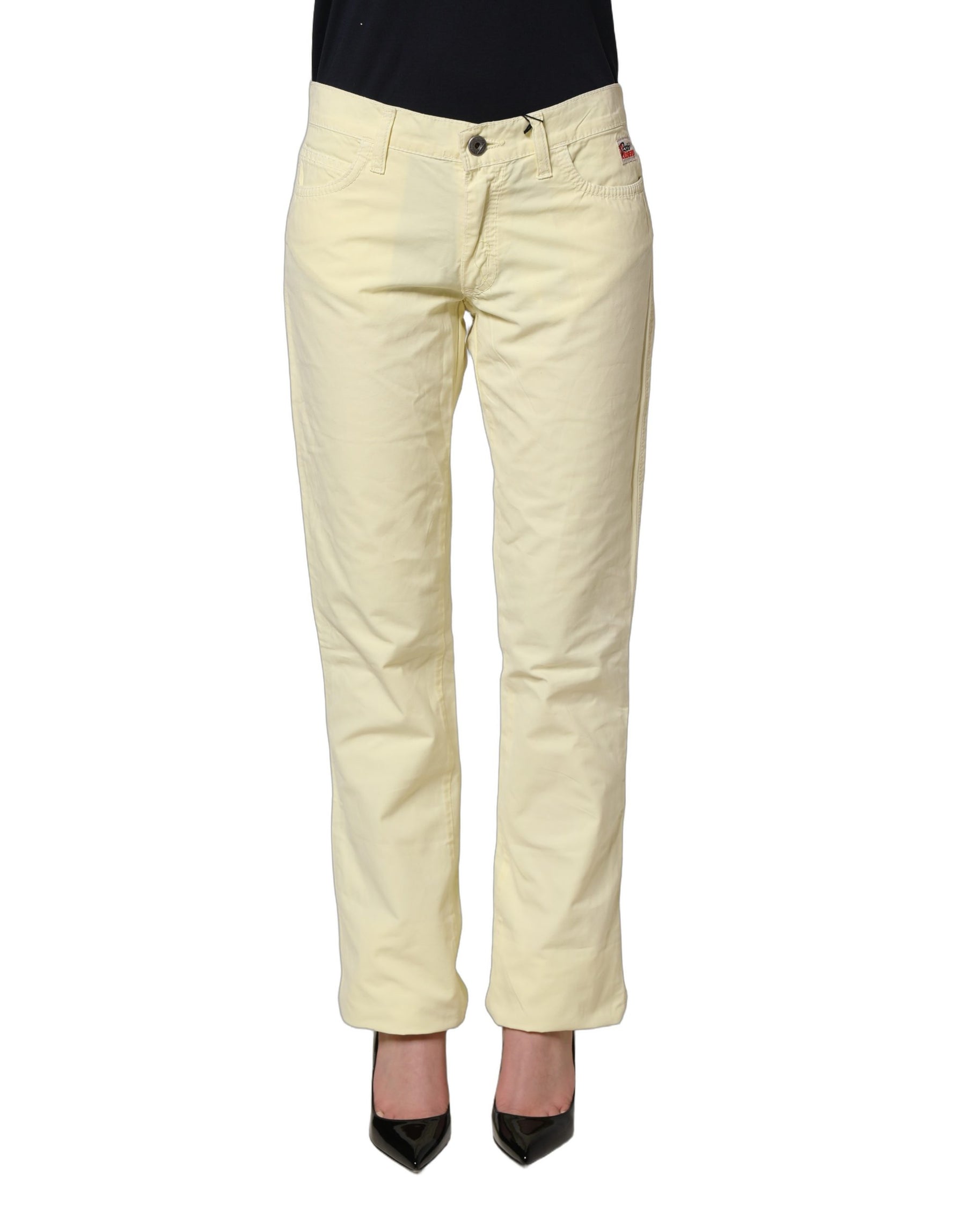 Roy Roger's Yellow Cotton Straight Casual Denim Trouser Jeans | Regal Royce