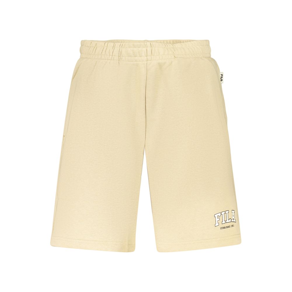 Fila Beige Cotton Mens Short | Regal Royce