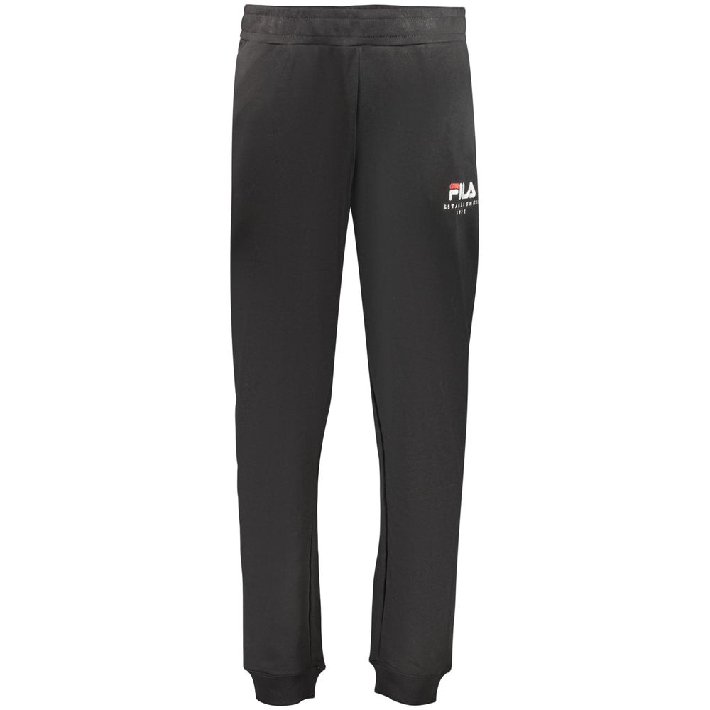 Fila Black Cotton Mens Trousers | Regal Royce