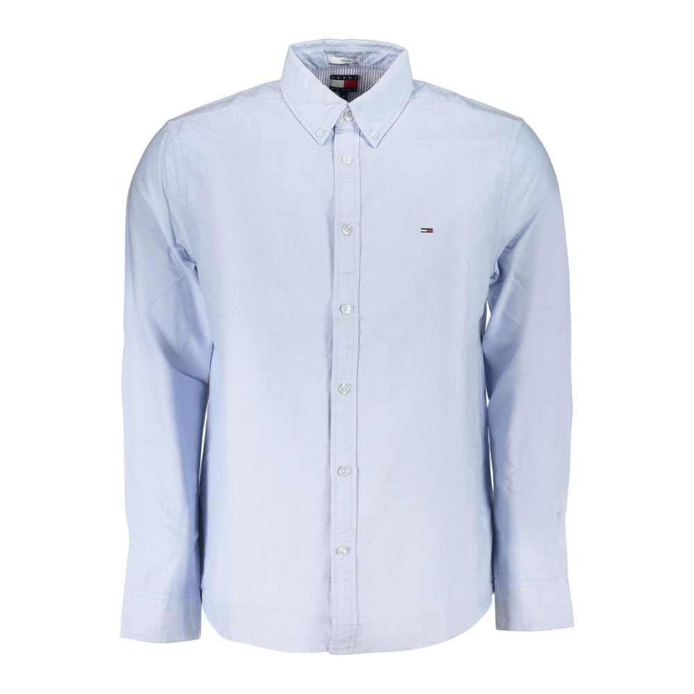 Tommy Hilfiger Azzurro Cotton Men's Shirt | Regal Royce