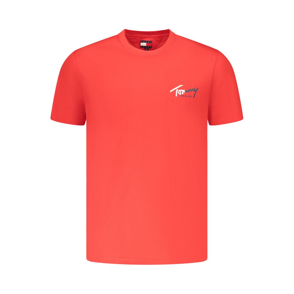 Tommy Hilfiger Red Cotton Mens T-Shirt | Regal Royce