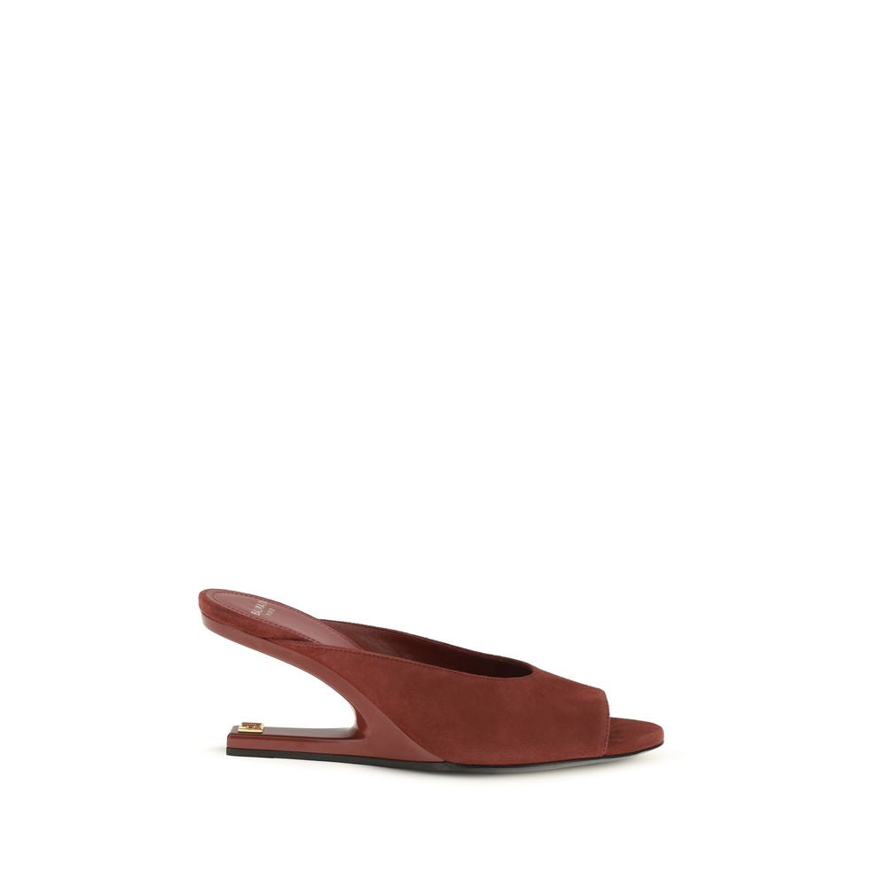 Balmain Bordeaux Goatskin Mules | Regal Royce