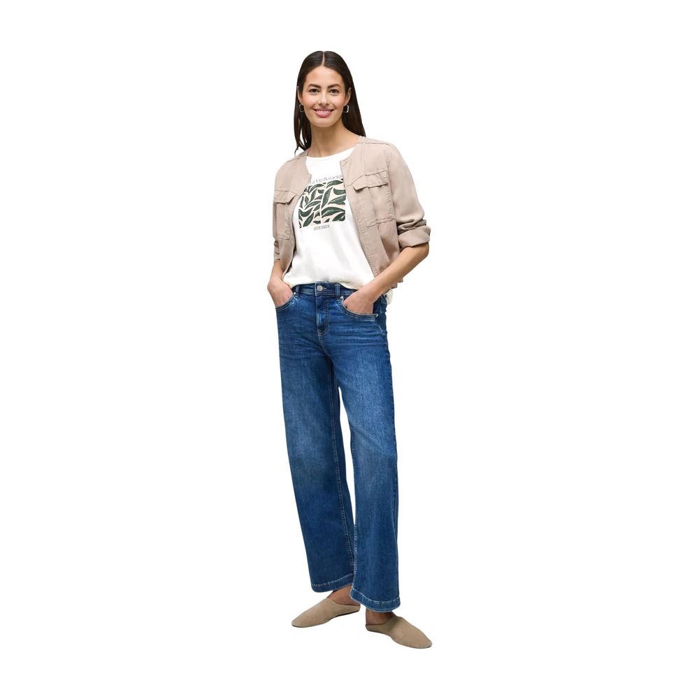 Street One White Cotton T-Shirt | Regal Royce