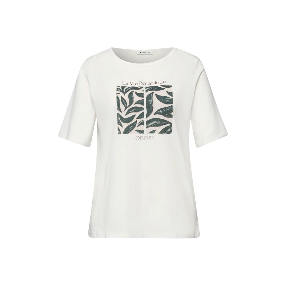 Street One White Cotton T-Shirt | Regal Royce