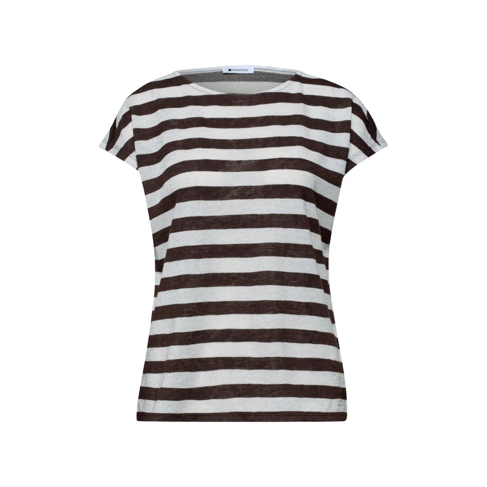 Street One Brown Polyester T-Shirt | Regal Royce