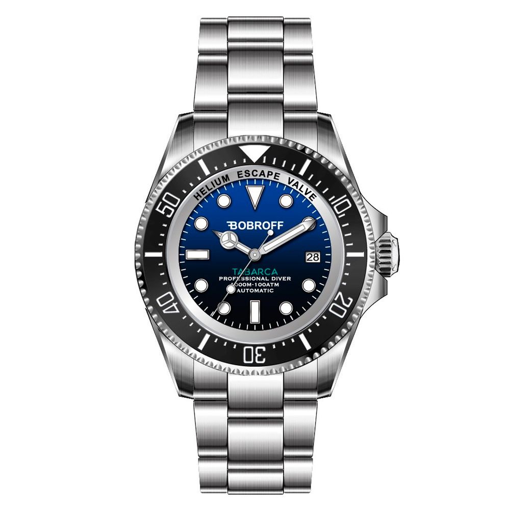 Bobroff Silver Stainless Steel Sport Watch | Regal Royce