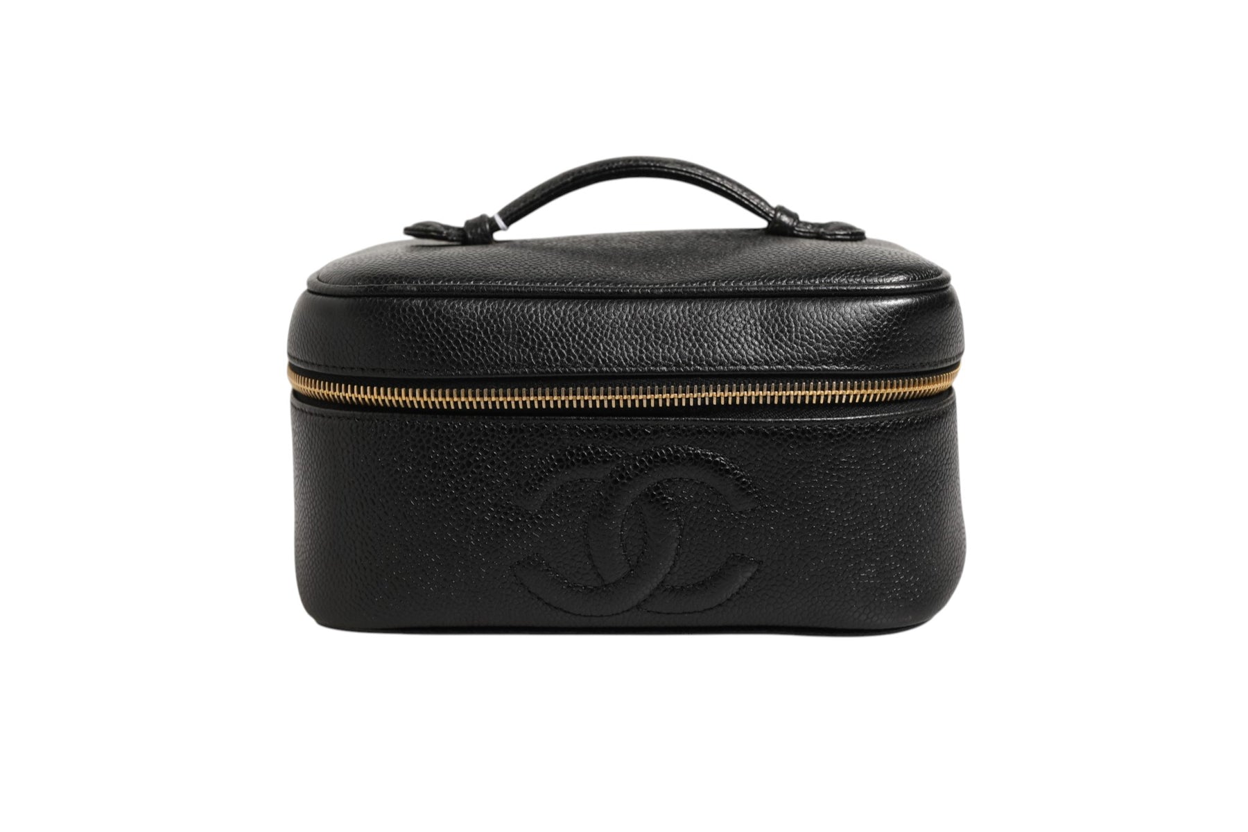 Chanel Black and gold makeup bag | Regal Royce