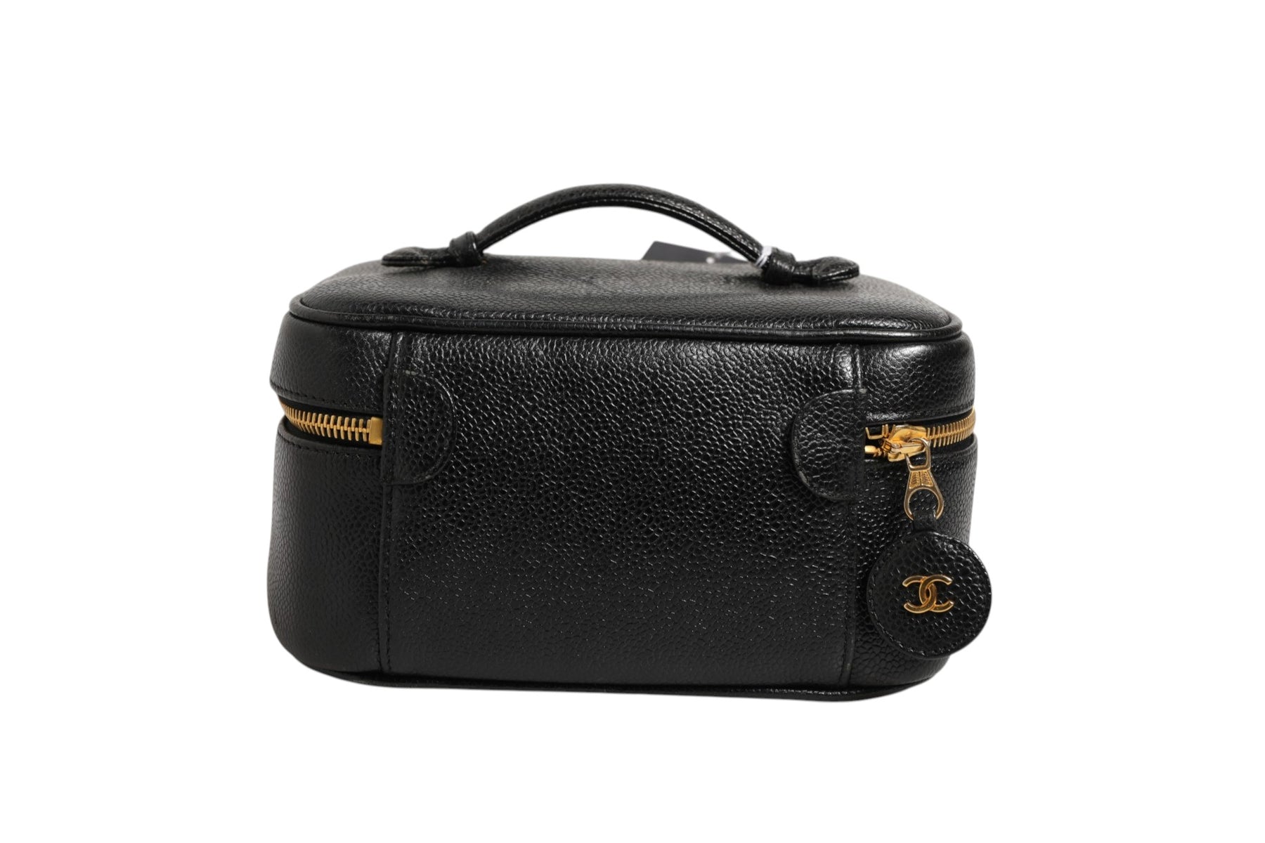 Chanel Black and gold makeup bag | Regal Royce