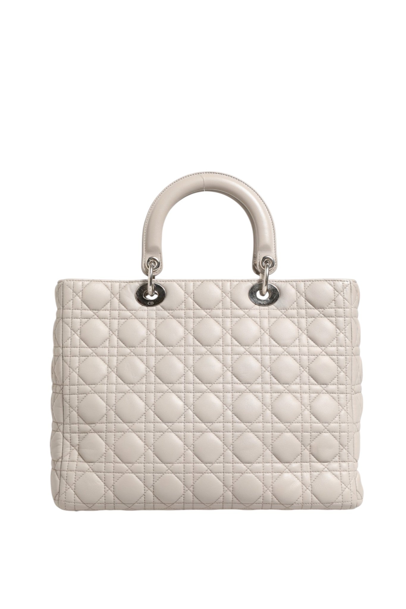 Christian Dior Lady Dior Large Grey Cannage Lambskin Bag | Regal Royce