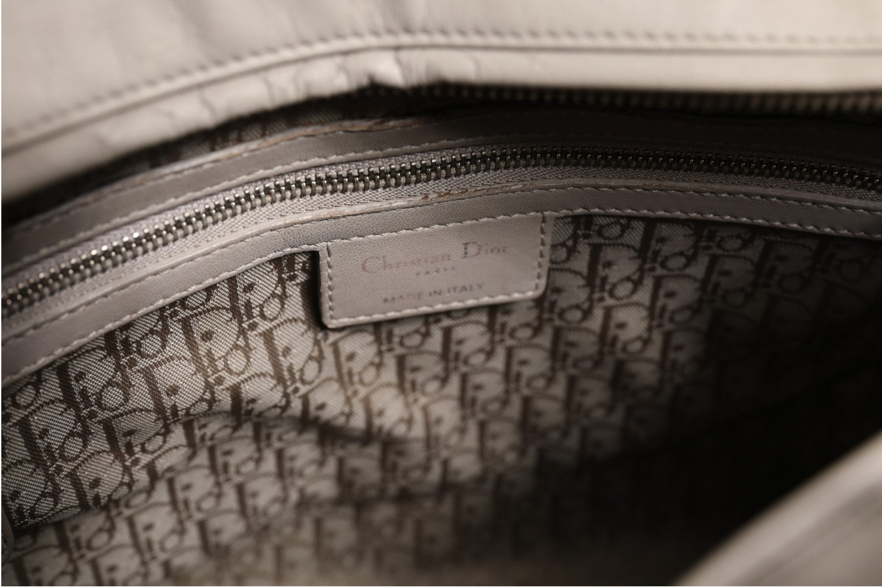 Christian Dior Lady Dior Large Grey Cannage Lambskin Bag | Regal Royce
