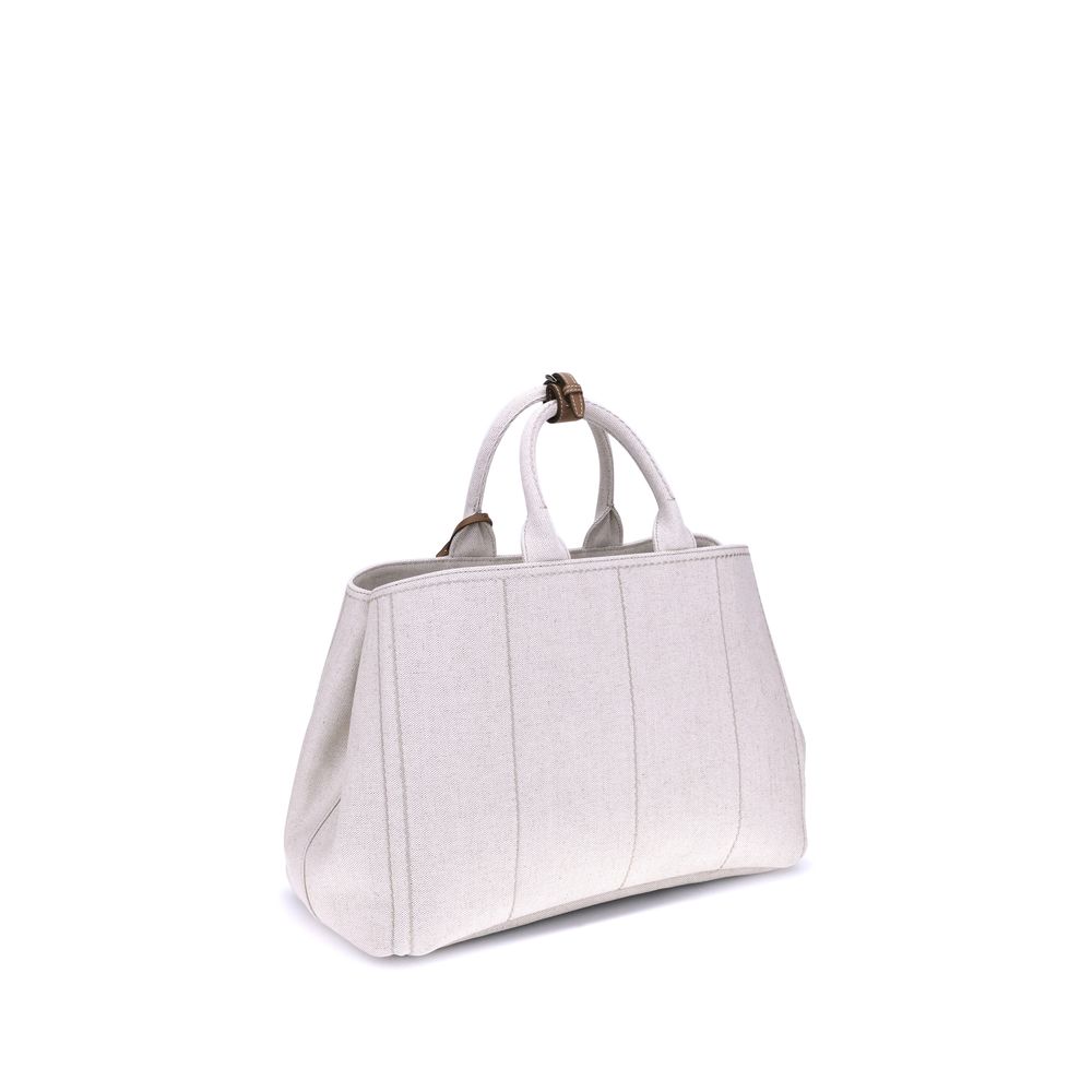 Prada Beige Cotton Shoulder Bag | Regal Royce