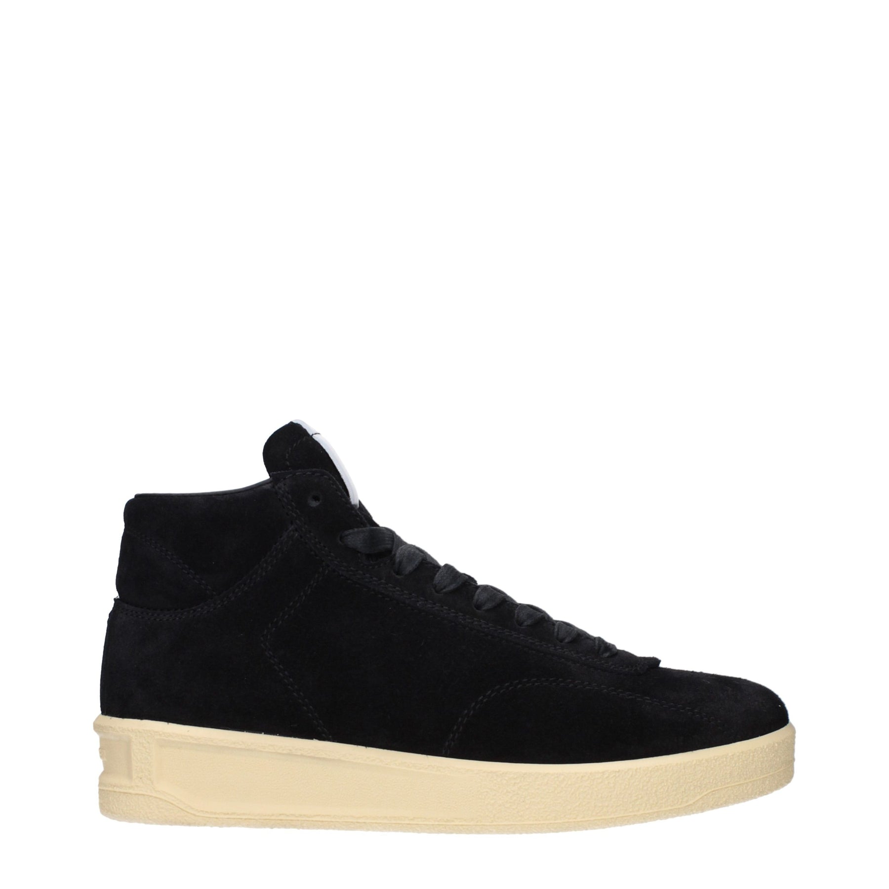 Jil Sander Black Leather High Top Sneakers | Regal Royce