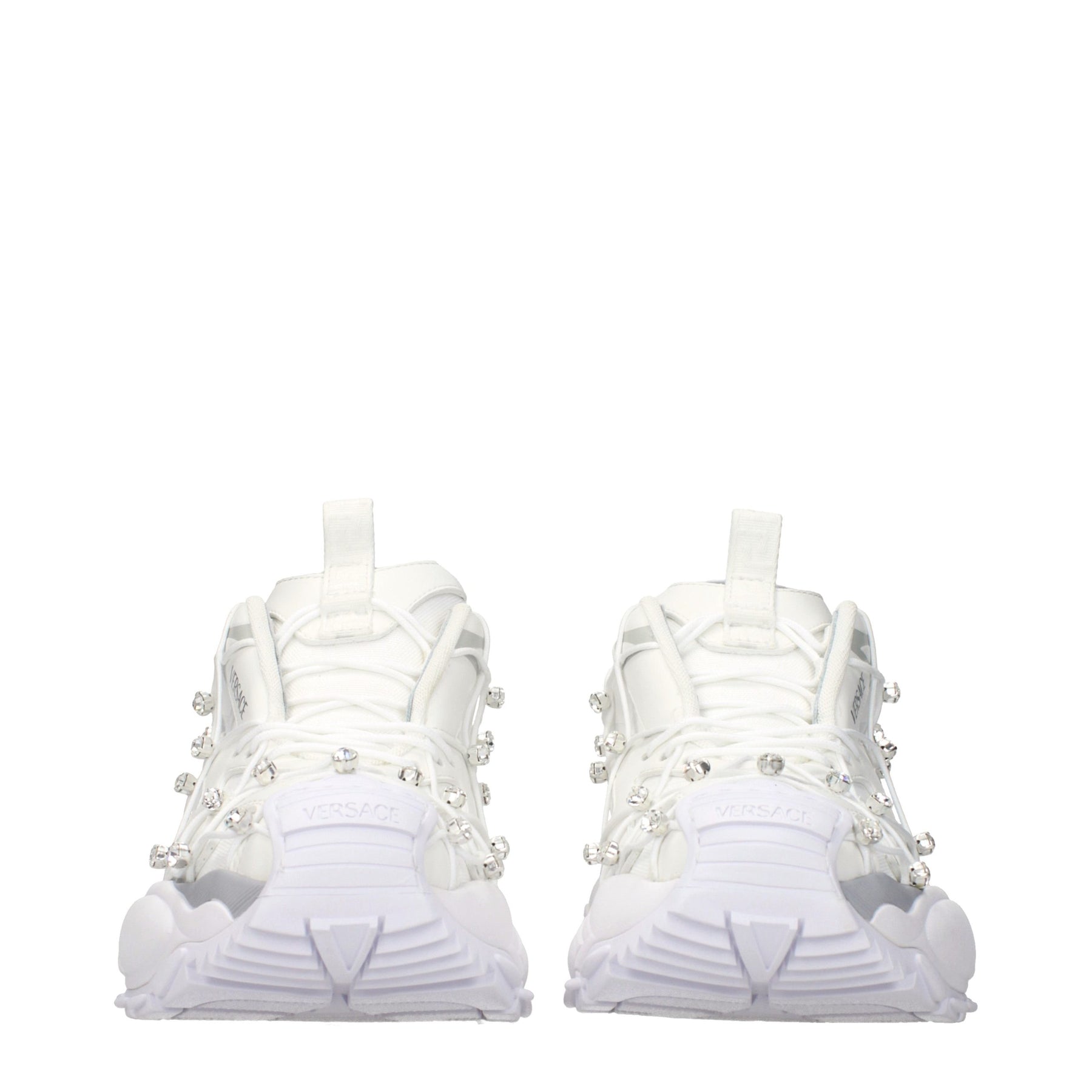 Versace White Fabric Sneakers | Regal Royce