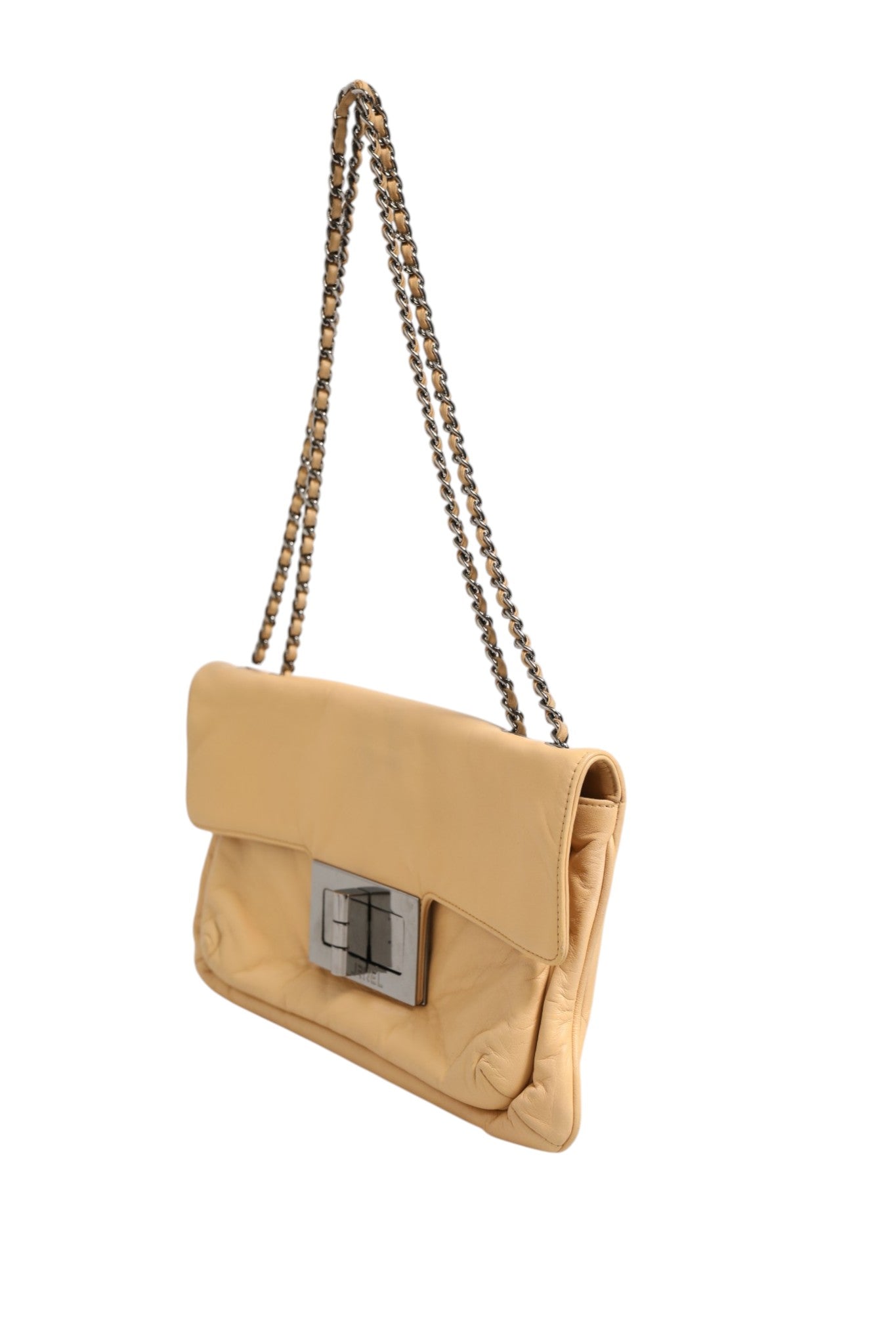 Chanel Beige Lambskin Giant Reissue Mademoiselle Lock Flap Bag | Regal Royce
