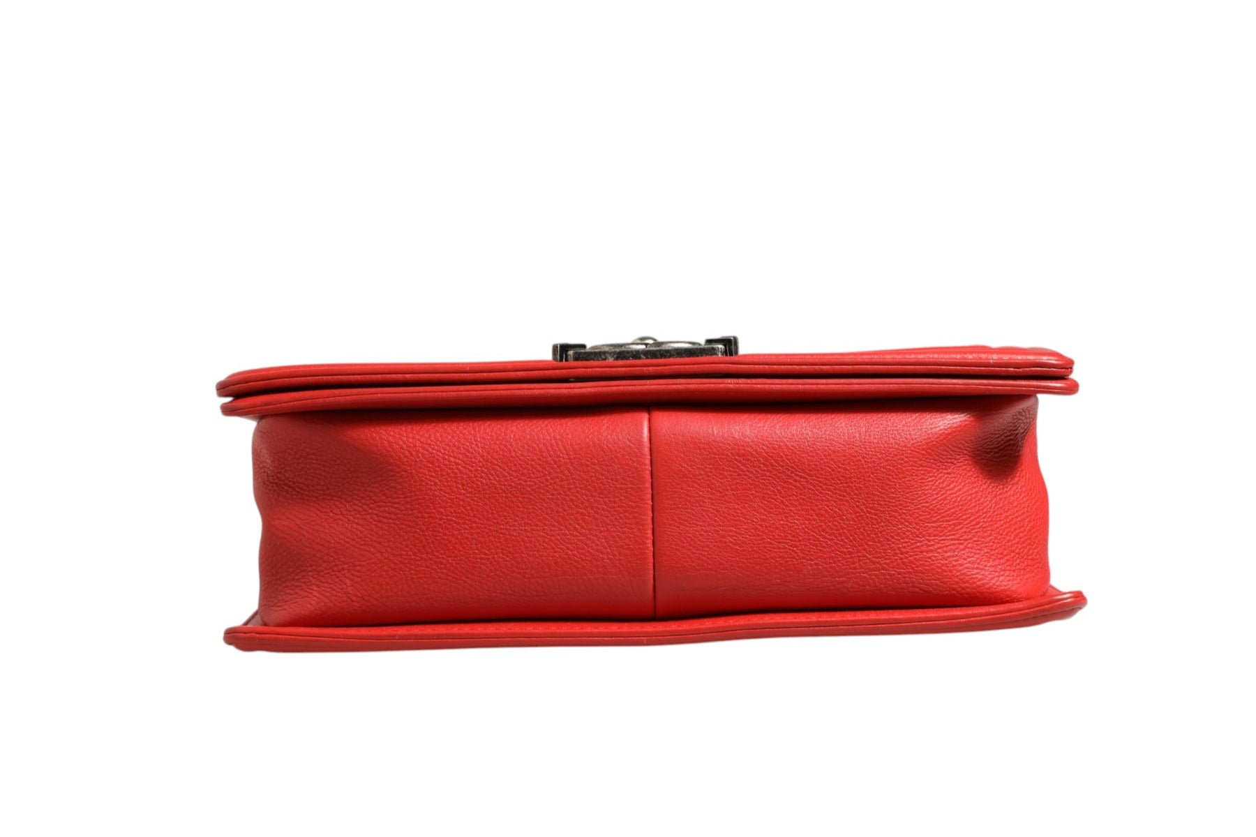 Chanel Red Diamond Stitch Calfskin Leather New Medium Boy Bag | Regal Royce