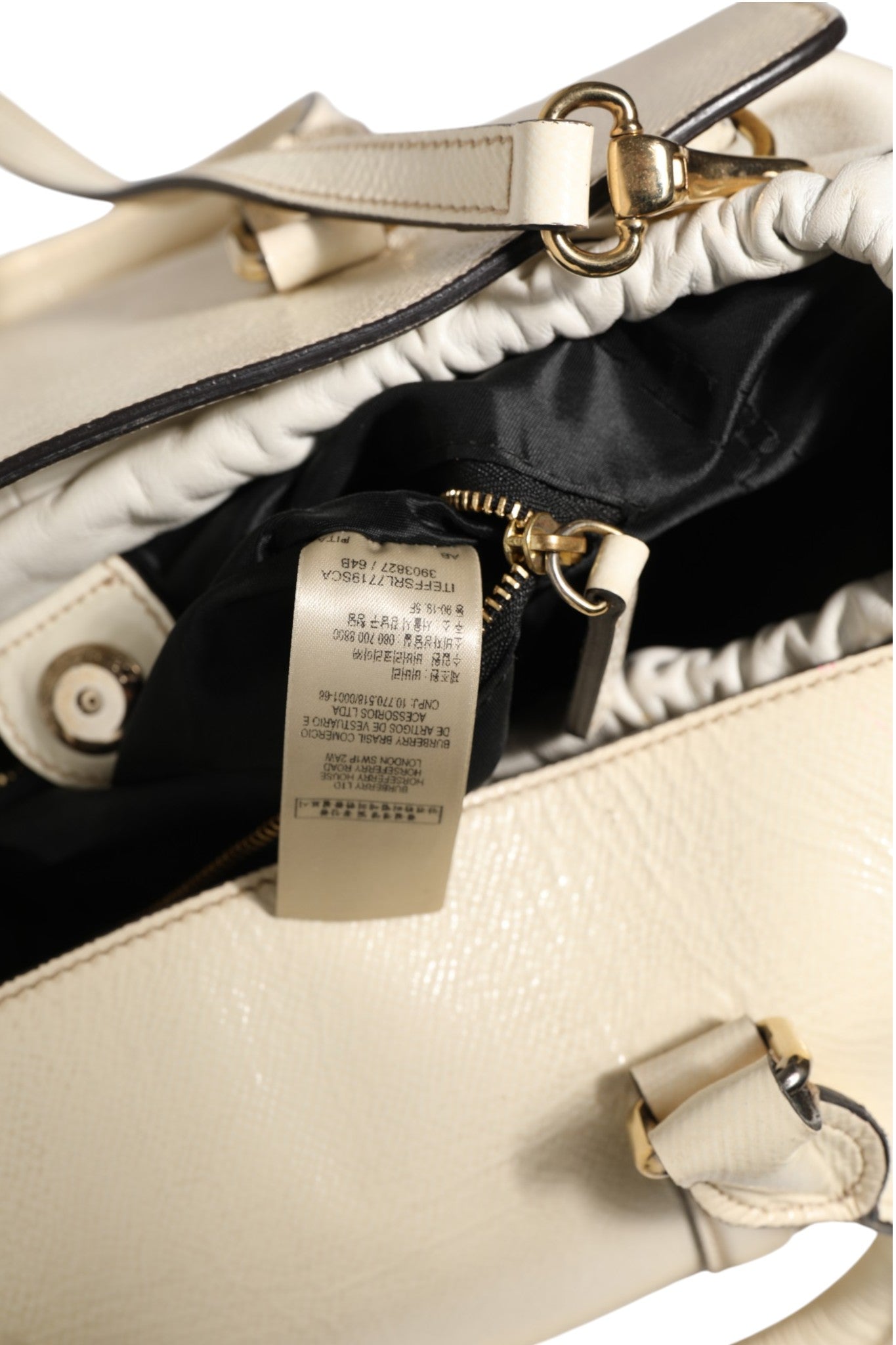 Burberry Chalk White Large Leather Tote Bag | Regal Royce