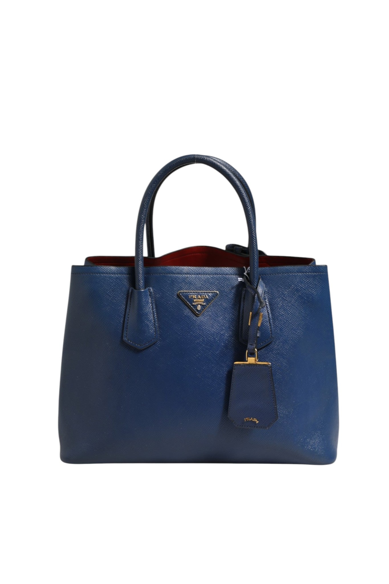 Prada Blue Saffiano Leather 2way Bag | Regal Royce