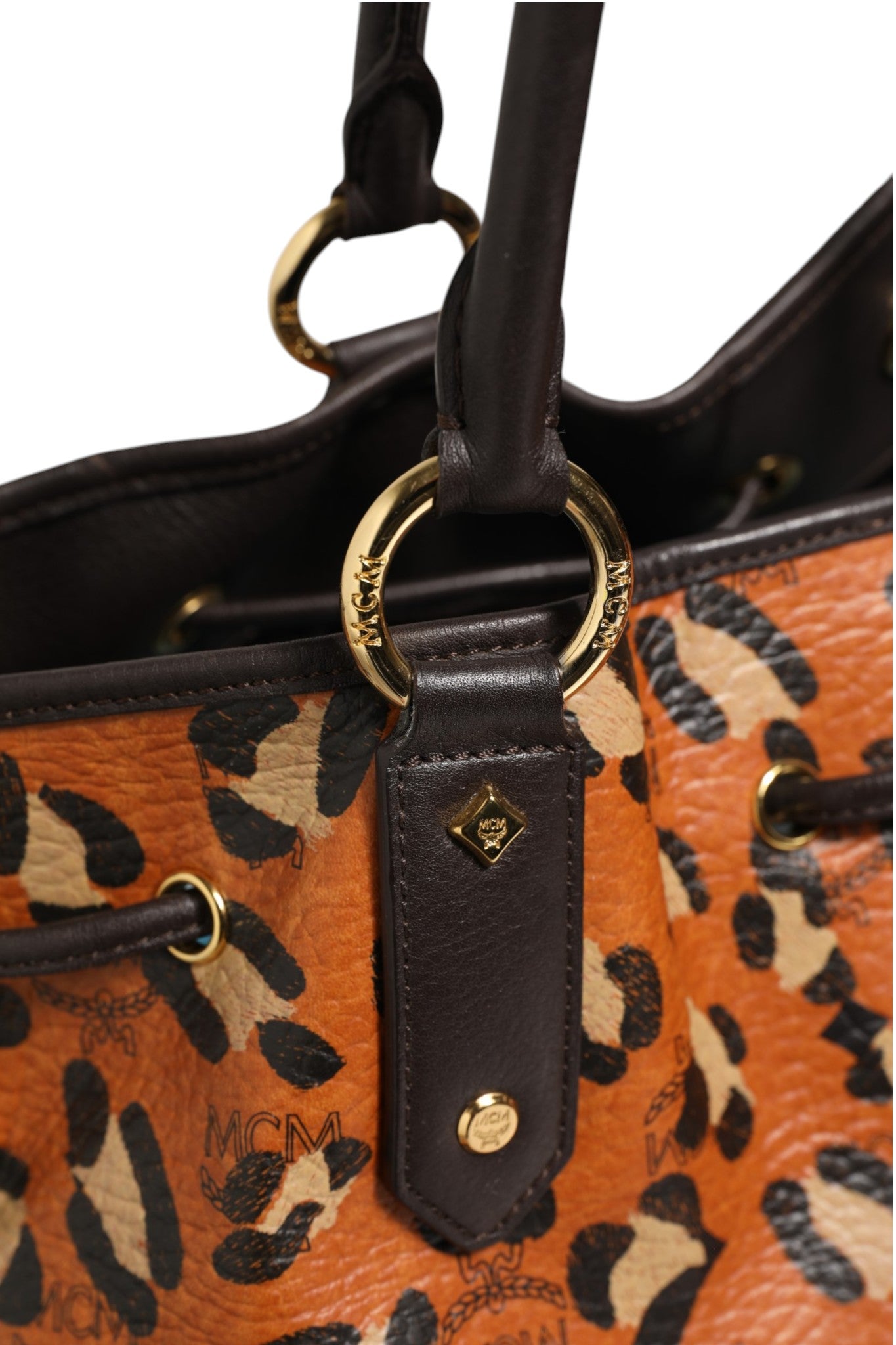 MCM Visetos Leopard Aren Medium Shopper Tote | Regal Royce