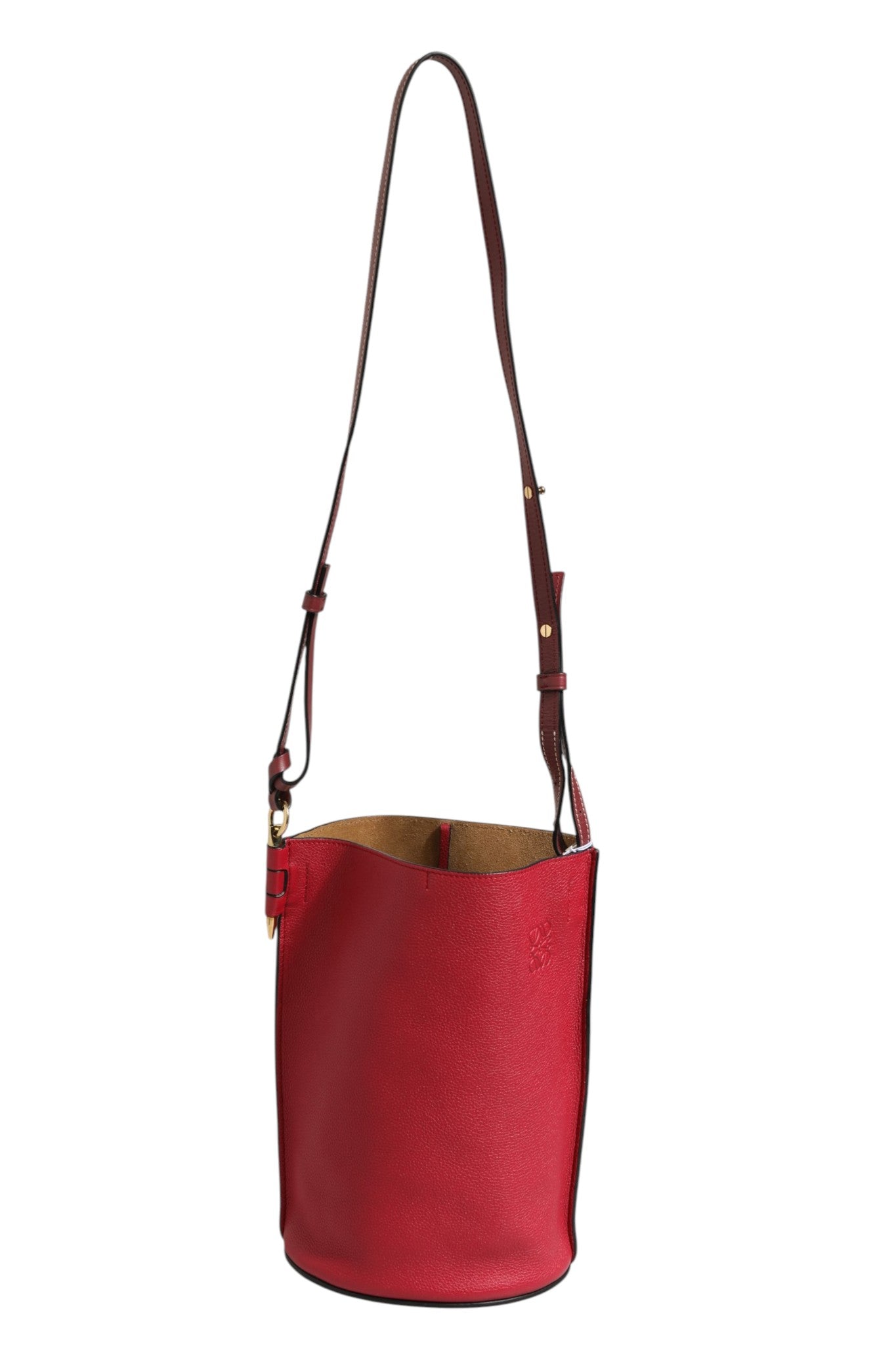 Loewe Gate Raspberry & Wine Leather Bucket Bag | Regal Royce